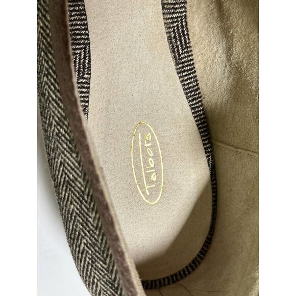 Talbots Brown Tweed Ballet Flats Shoes Size 9 B US Rhinestones Sequins - Picture 6 of 12